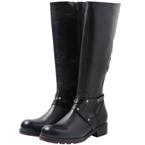 Wokly Belmont Black Leather Lace Up Tough Boots - Picture 3 of 16